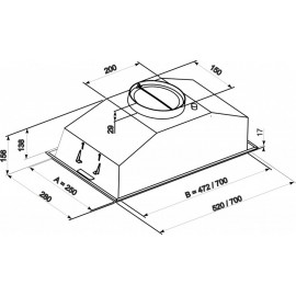 Вытяжка ELEYUS Modul 700 LED SMD 70 IS