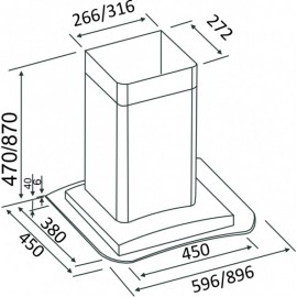Вытяжка ELEYUS Optima 800 LED SMD 60 M IS