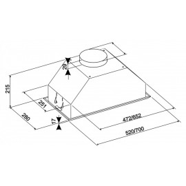 Вытяжка ELEYUS Modul 1200 LED SMD 70 IS