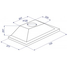 Вытяжка Minola HBI 7312 WH LED 750