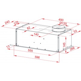 Вытяжка PERFELLI BI 6011 A 550 BL