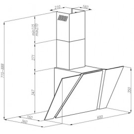 Вытяжка PERFELLI DN 611 BL-1