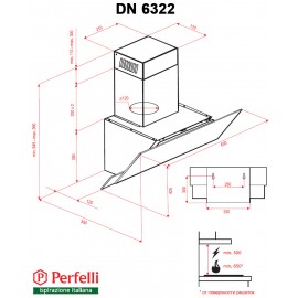 Вытяжка PERFELLI DN 6322 W LED
