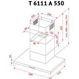 Вытяжка PERFELLI T 6111 A 550 I