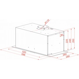Вытяжка PERFELLI BI 6562 A 1000 BL LED GLASS