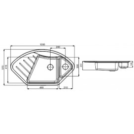 Кухонная мойка INTERLINE PALMIERO old white