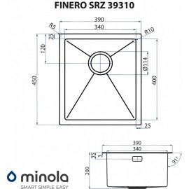 Кухонная мойка Minola FINERO SRZ 39310 