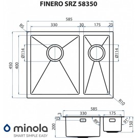 Кухонная мойка Minola FINERO SRZ 58350 