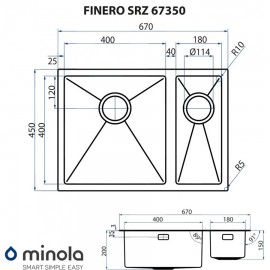 Кухонная мойка Minola FINERO SRZ 67350 