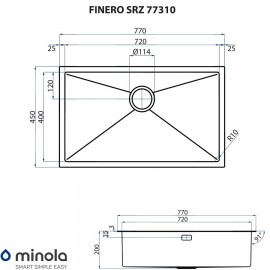 Кухонная мойка Minola FINERO SRZ 77310