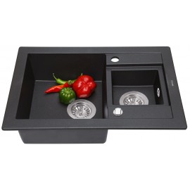 Кухонная мойка Perfelli GRANZE PGG 5061-67 BLACK METALLIC