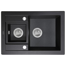 Кухонная мойка Perfelli GRANZE PGG 5061-67 BLACK METALLIC