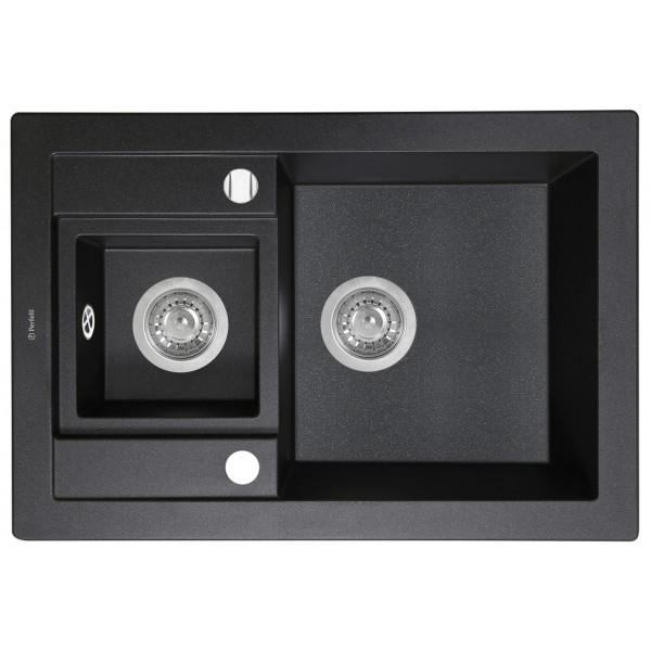 Кухонная мойка Perfelli GRANZE PGG 5061-67 BLACK METALLIC