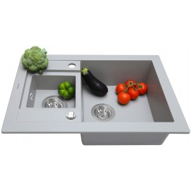 Кухонная мойка Perfelli GRANZE PGG 5061-67 GREY METALLIC
