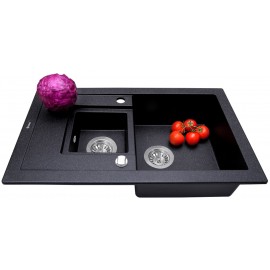 Кухонная мойка Perfelli PIERRA PGP 5361-78 BLACK METALLIC