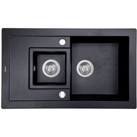 Кухонная мойка Perfelli PIERRA PGP 5361-78 BLACK METALLIC