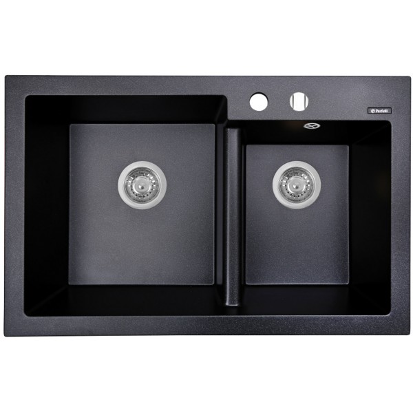 Кухонная мойка Perfelli BIANCO PGB 2081-79 BLACK METALLIC Кухонная мойка Perfelli BIANCO PGB 2081-79 BLACK METALLIC