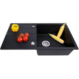 Кухонная мойка Perfelli RIVIERA PGR 1141-86 BLACK METALLIC