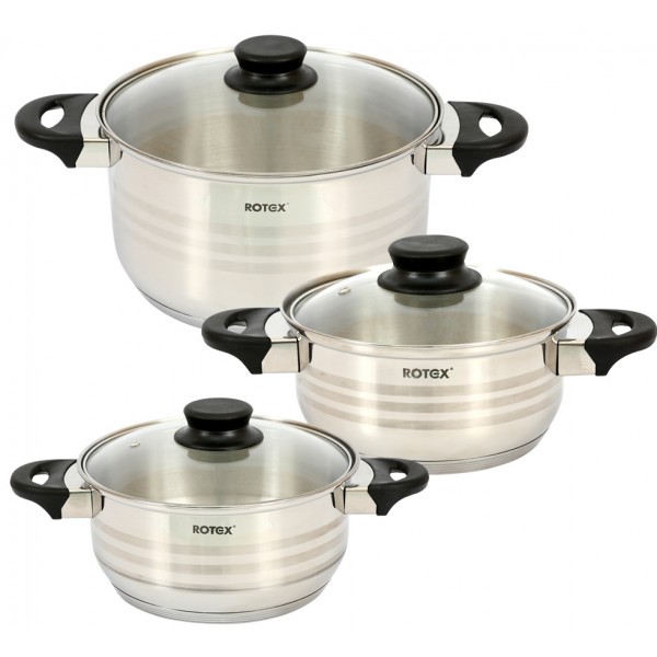 Набор кастрюль ROTEX RC022-6L Milano