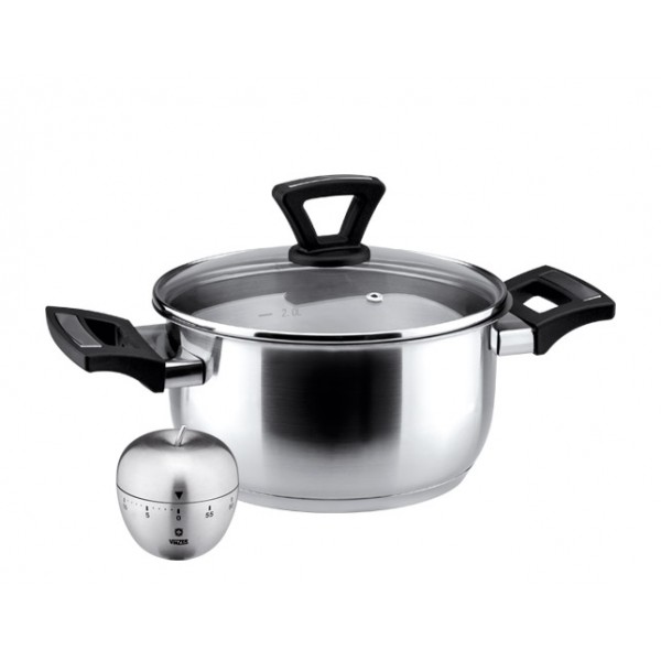 Кастрюля с крышкой и таймером Vinzer 89088